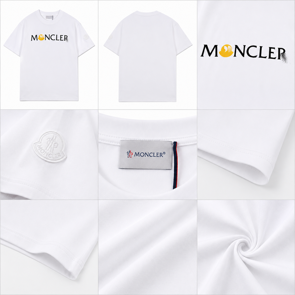 Moncler Printed Casual White Short-sleeve T-shirt