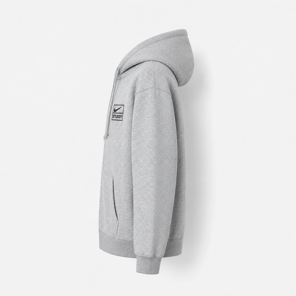Stussy co-branded grey hoodie
