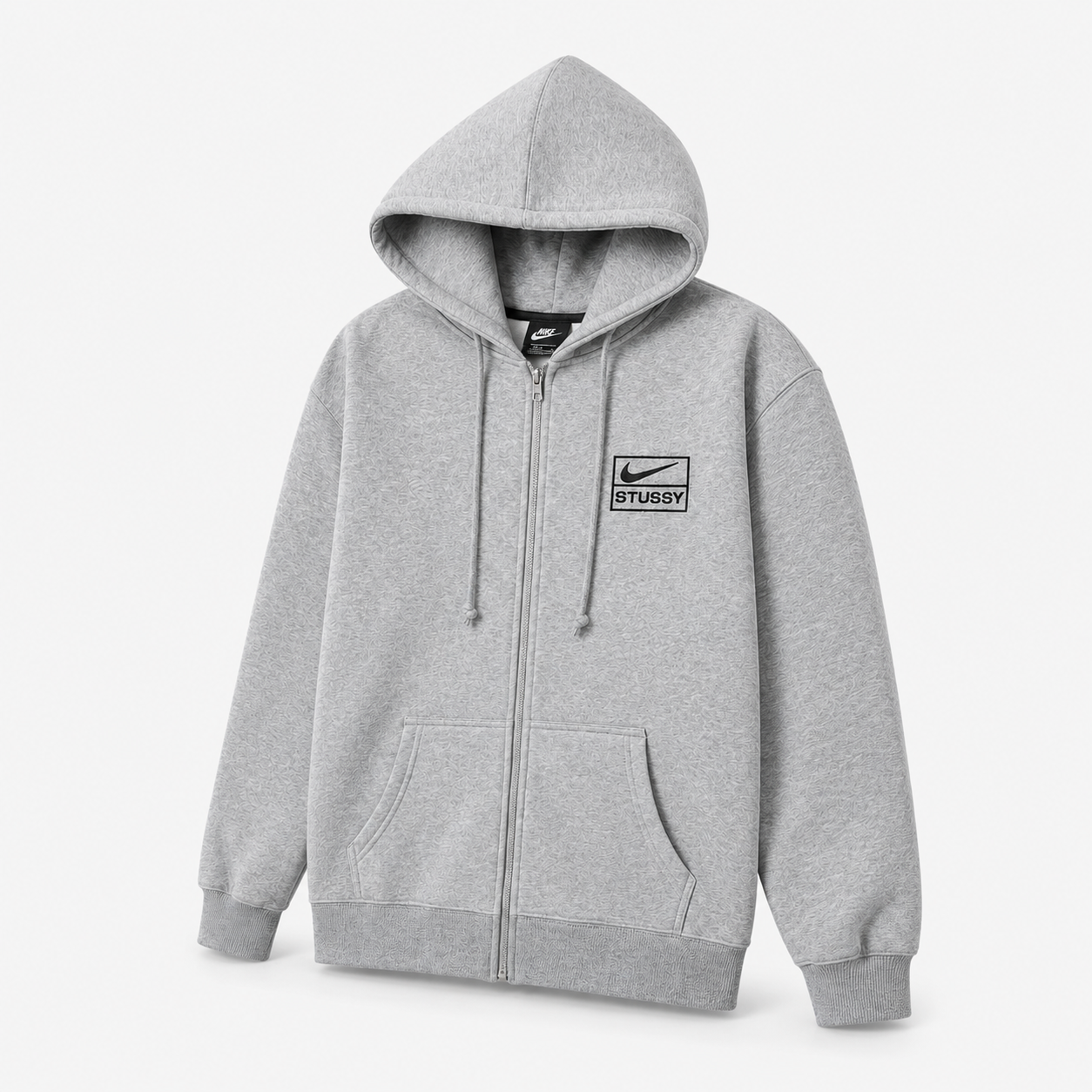 Stussy co-branded grey hoodie