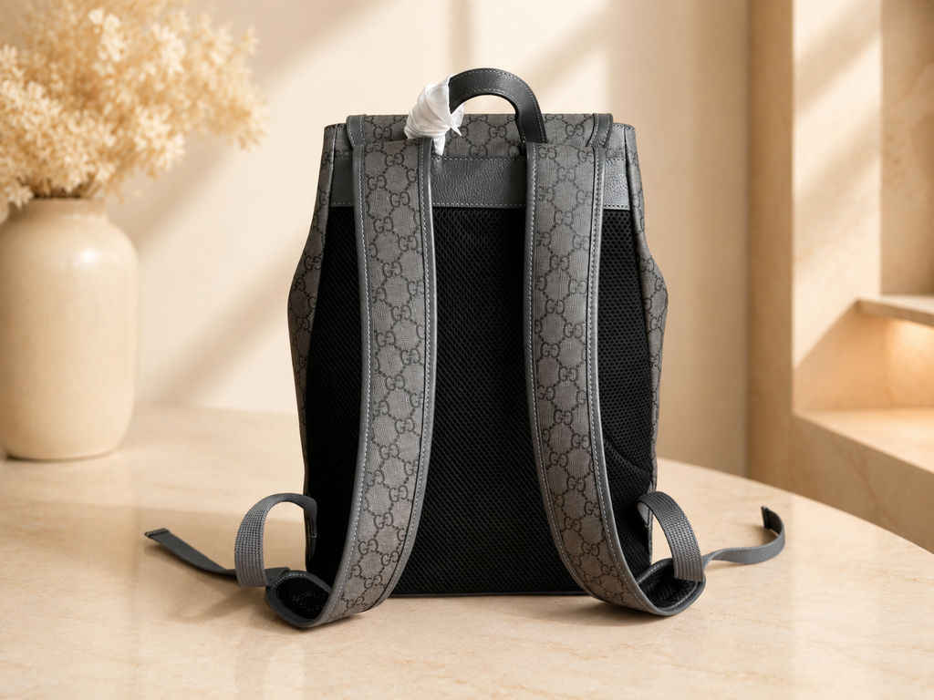 Gucci GG backpack Gray Monogram Drawstring