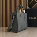 Dior Embossed tote bag Gray Structured Tonal