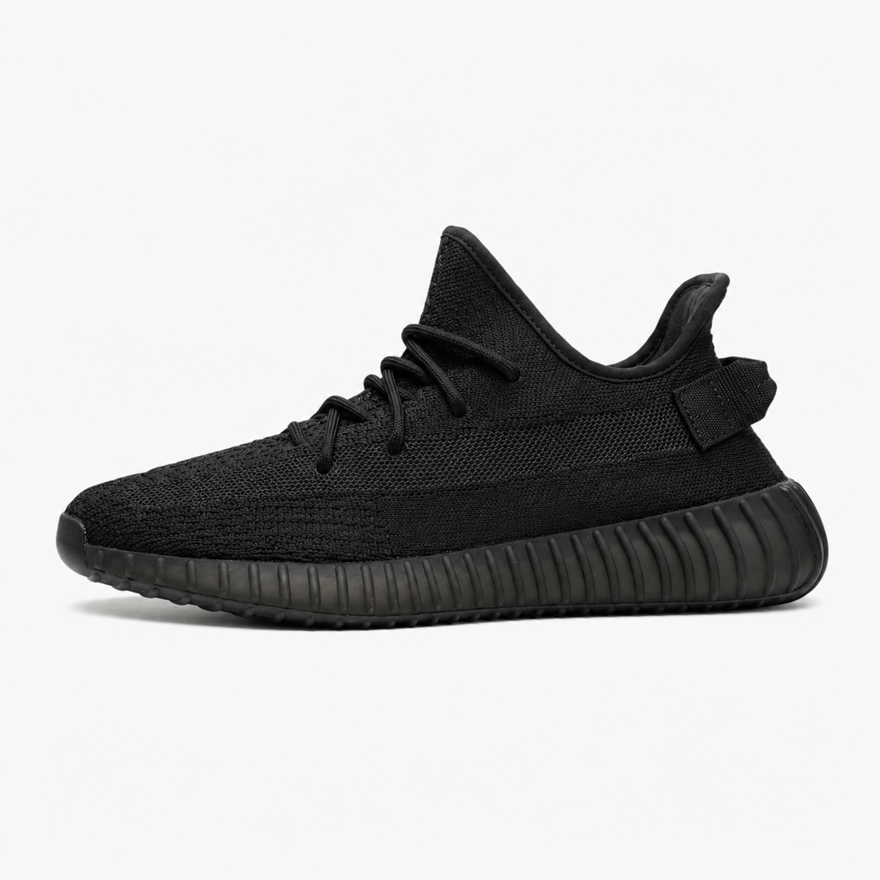 Yeezy simple black sports shoes