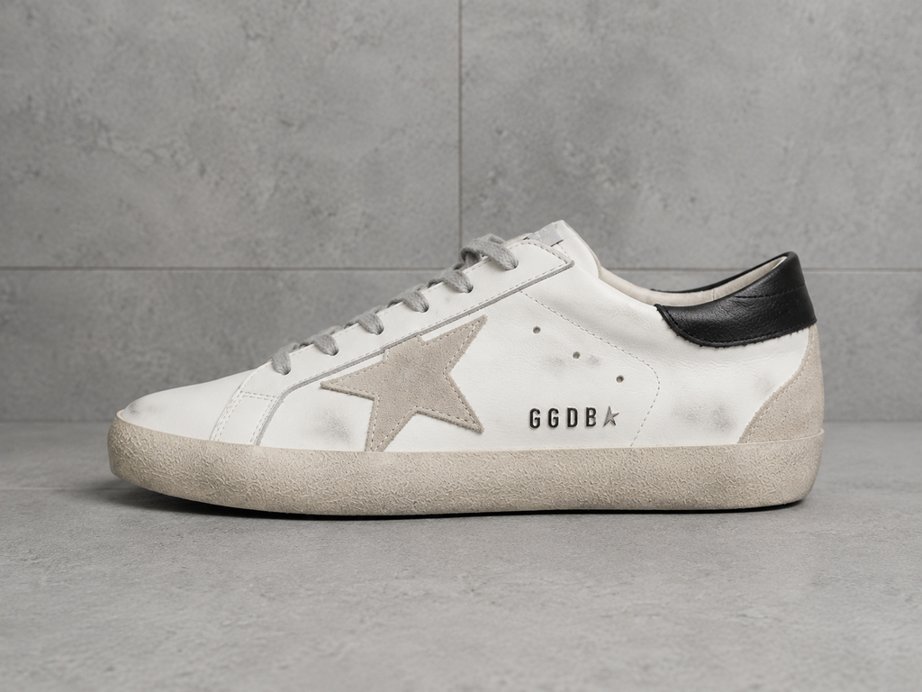 Golden Goose distressed white shoes