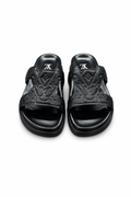 Louis Vuitton LV Monogram Light Luxury Style Black Slippers