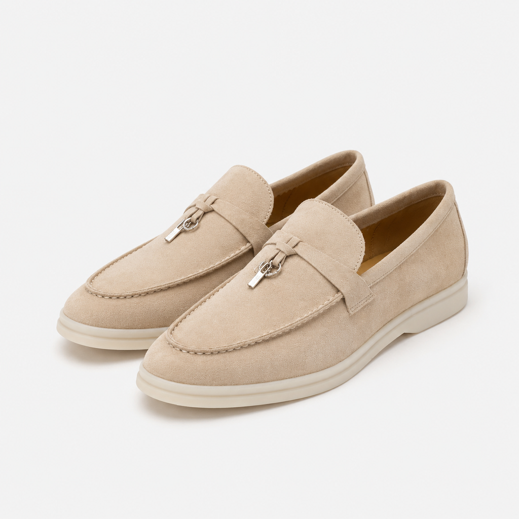 Loro Piana casual light beige loafers