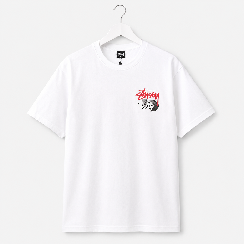 Stussy White Spider Graphic T-Shirt Fan Wear Logo