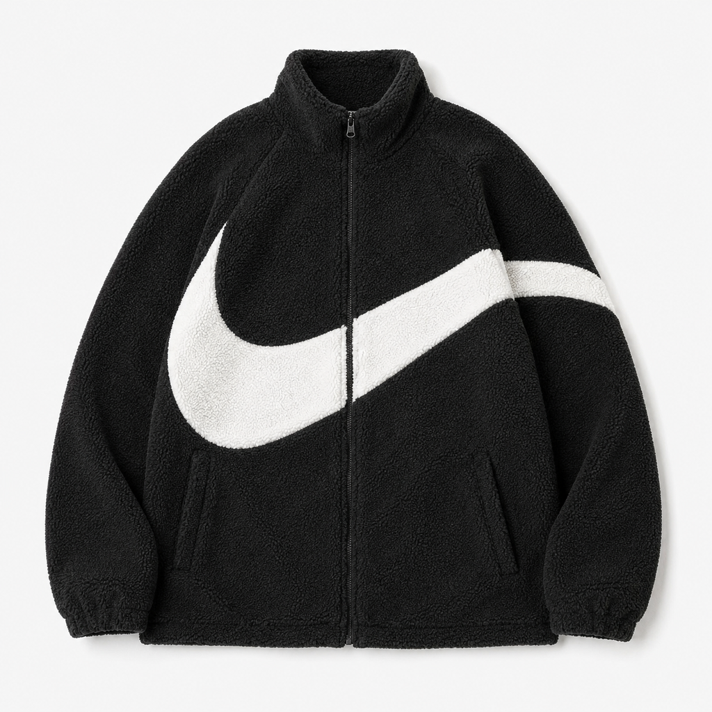 Nike big swoosh trendy black coat