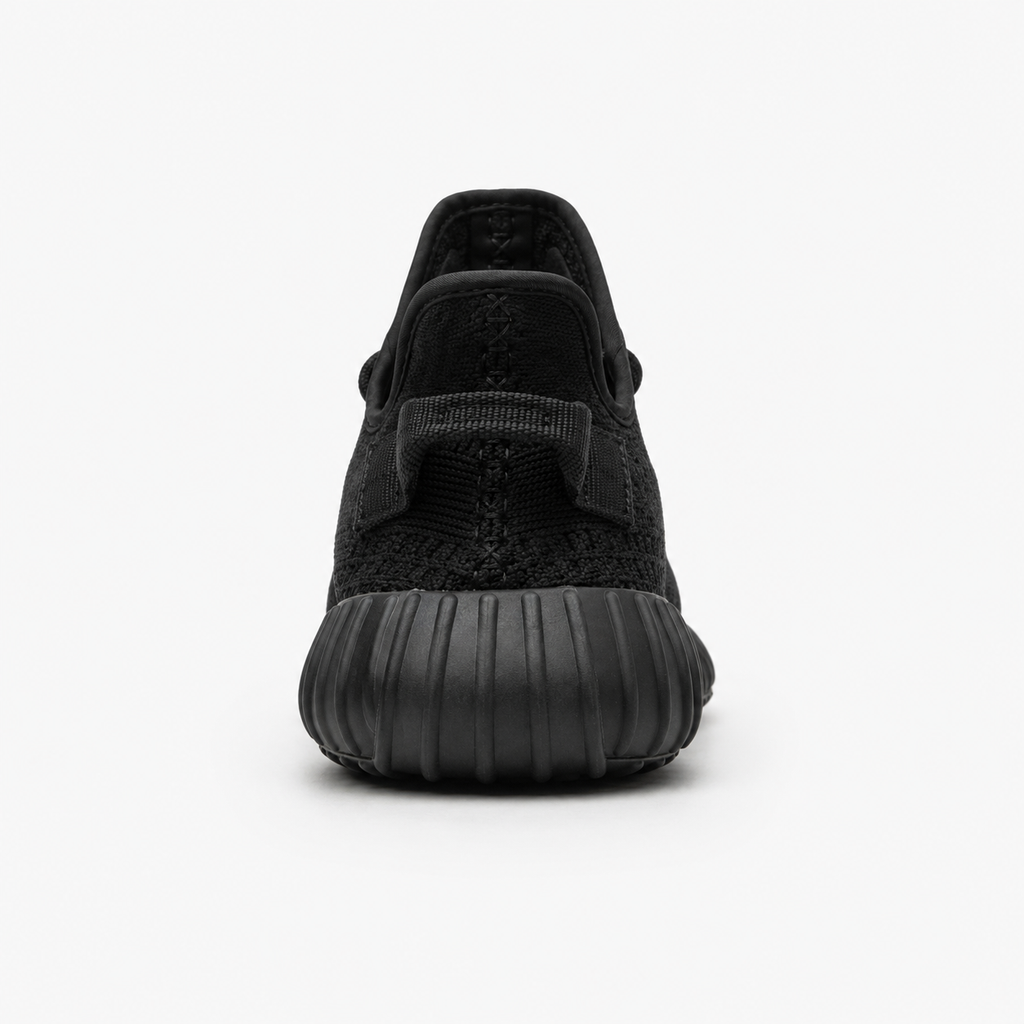 Yeezy simple black sports shoes