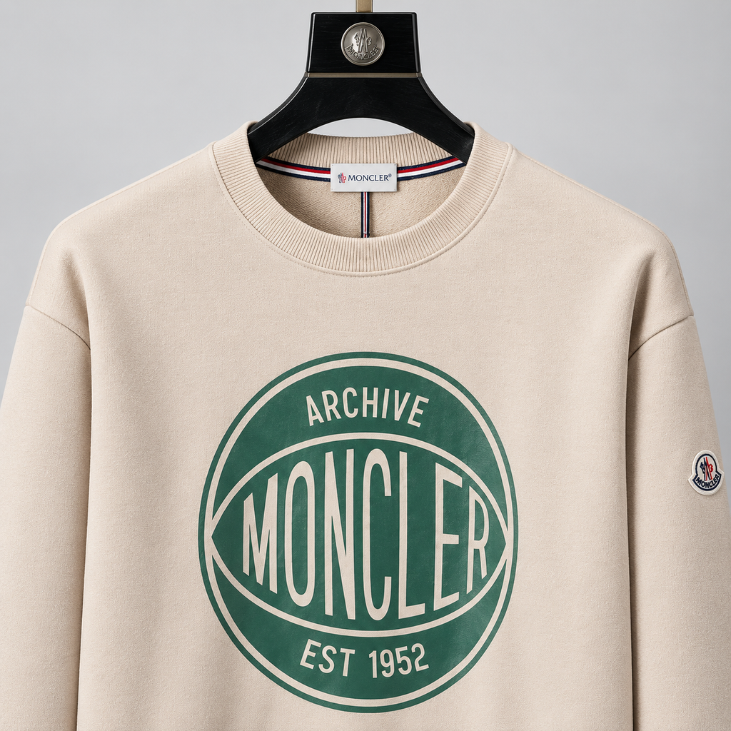 Moncler Archive Vintage Beige Sweatshirt