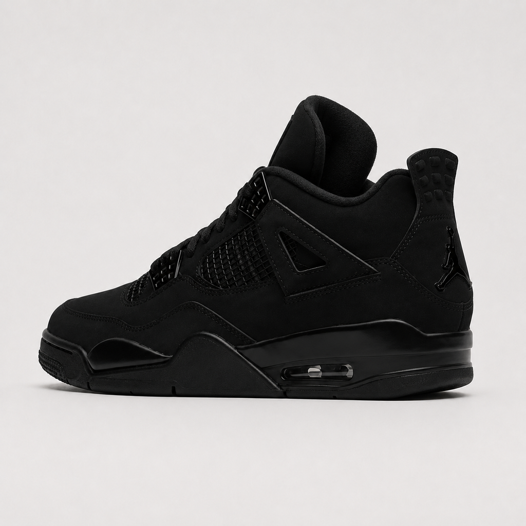 Simple-style black shoes of Jordan 4