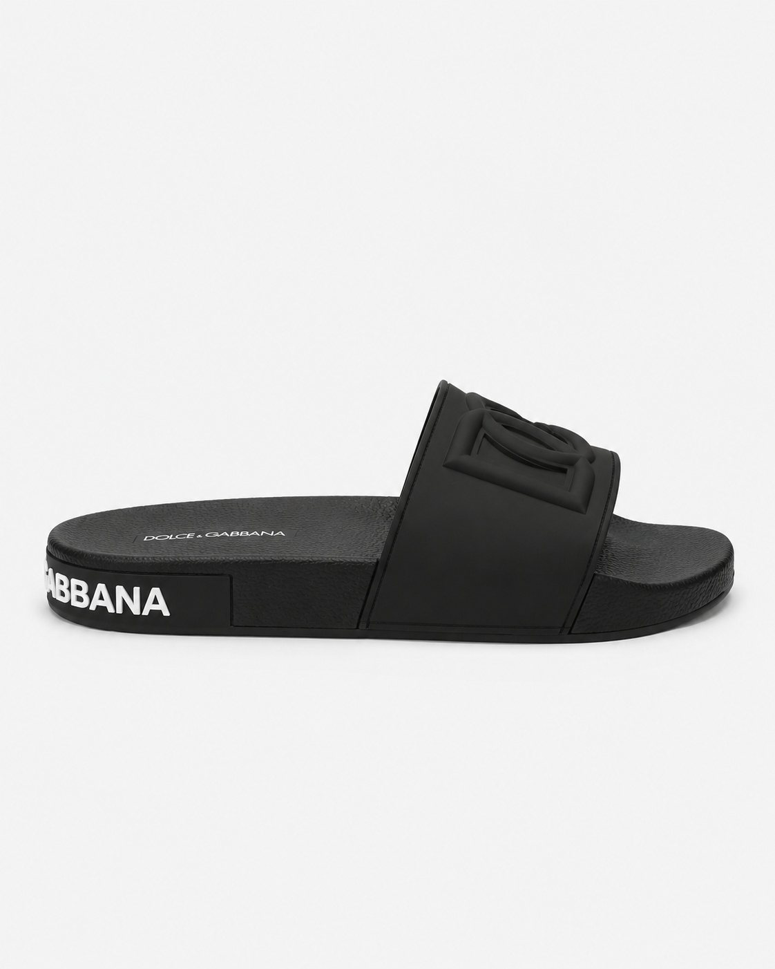 Dolce & Gabbana DG Embossed Casual-style Black Slippers