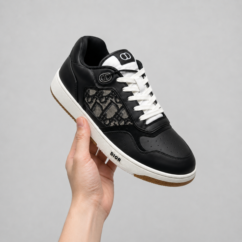 Dior retro-style black sneakers