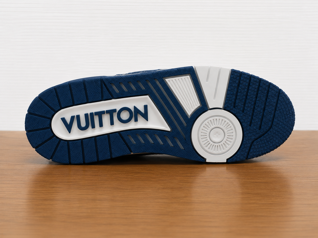 Classic blue and white sneakers of Louis Vuitton