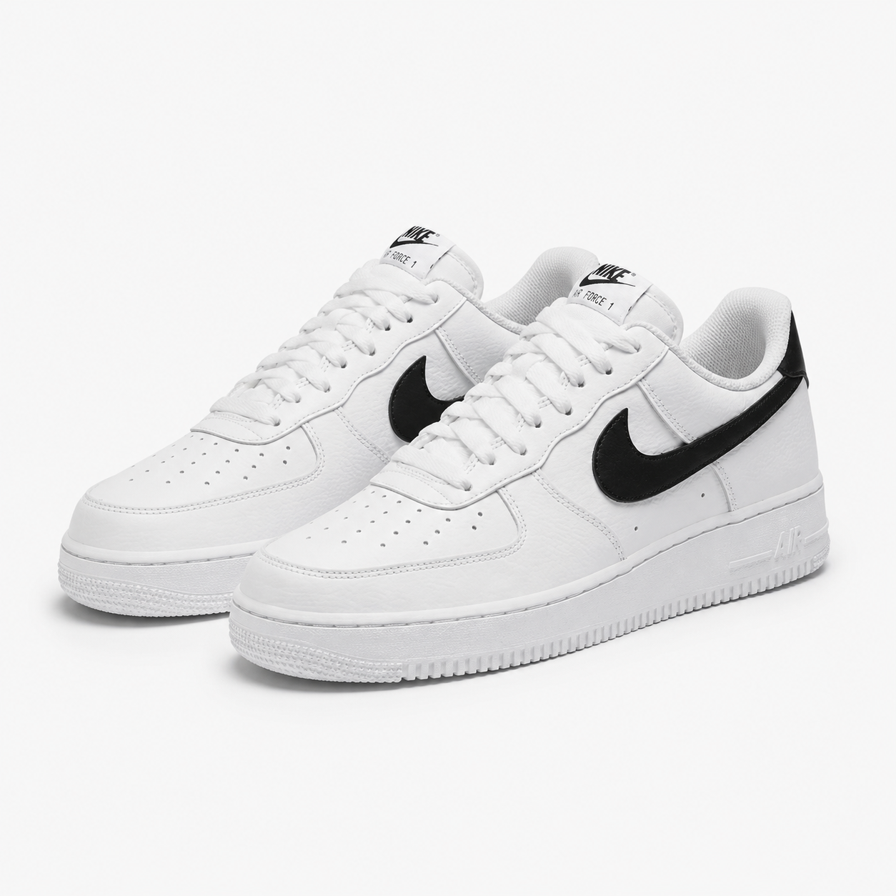 Nike Air Force 1 Black and White Simple Sneakers
