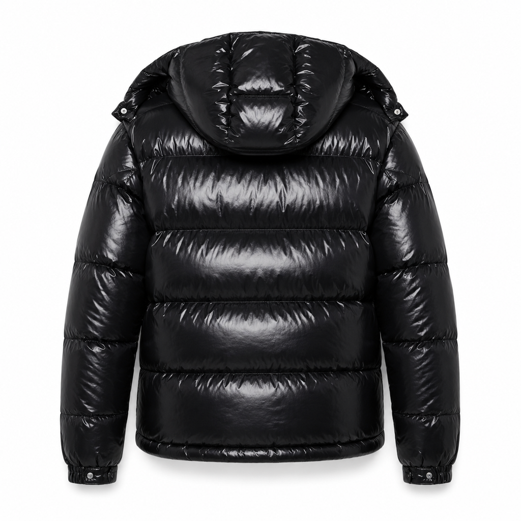 Moncler Shiny and Stylish Black Down Jacket