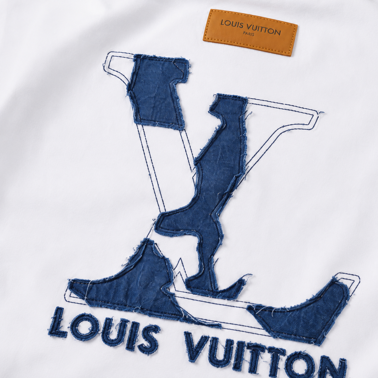 Louis Vuitton Patch Streetwear Style White Short-sleeve T-shirt