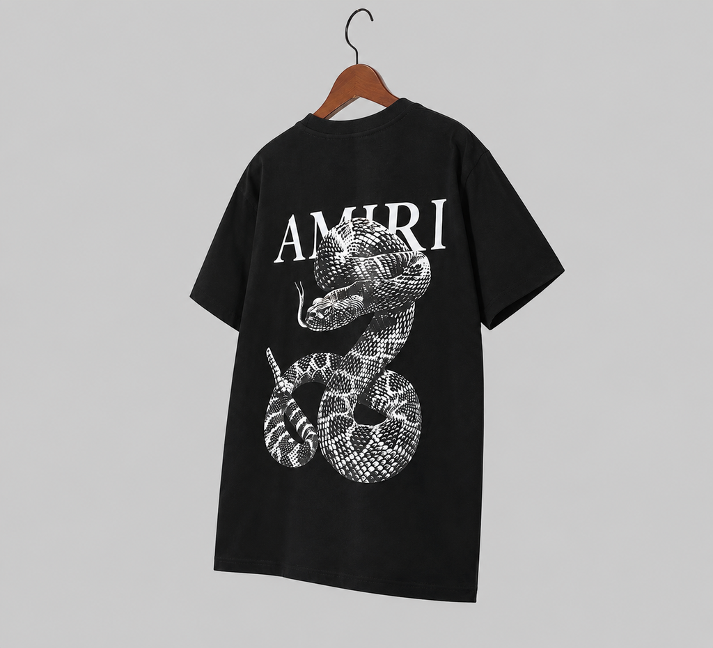Amiri Statement Graphic T-shirt White Blue Amiri for Easy Pairing