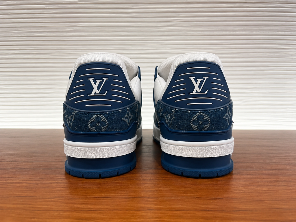 Classic blue and white sneakers of Louis Vuitton