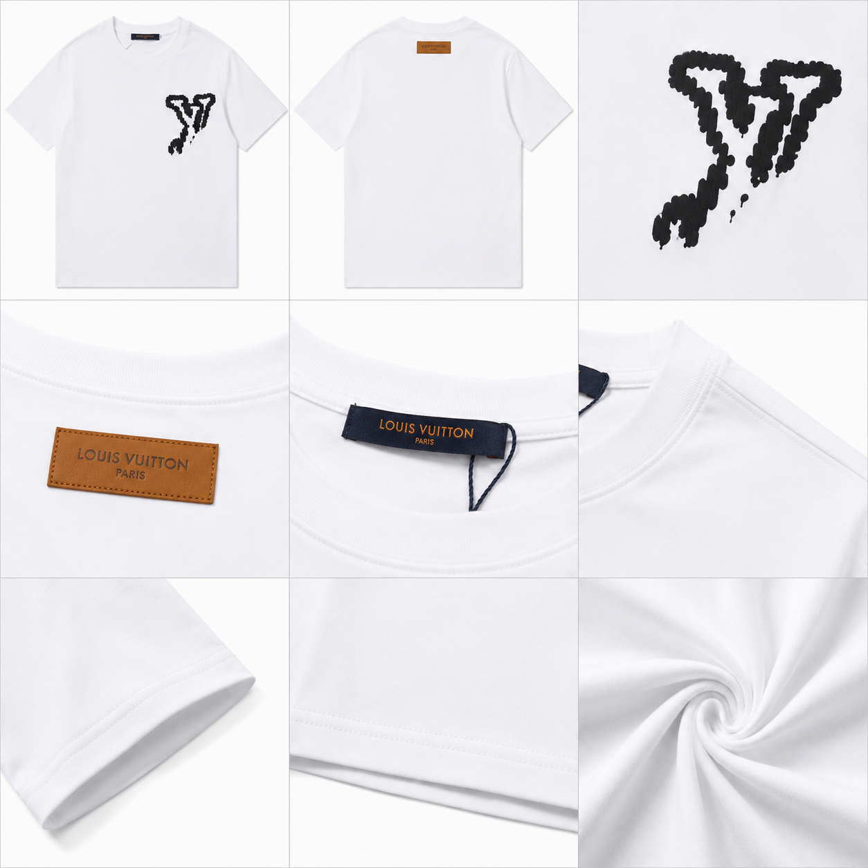 Louis Vuitton Simple Style Graffiti White T-shirt