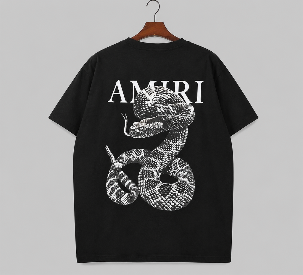 Amiri Statement Graphic T-shirt White Blue Amiri for Easy Pairing