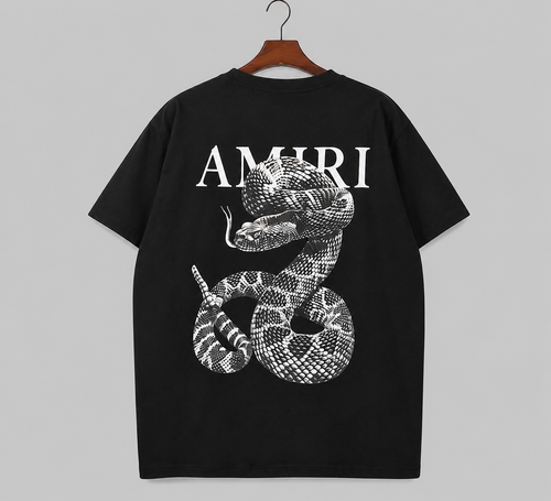 Amiri Statement Graphic T-shirt White Blue Amiri for Easy Pairing
