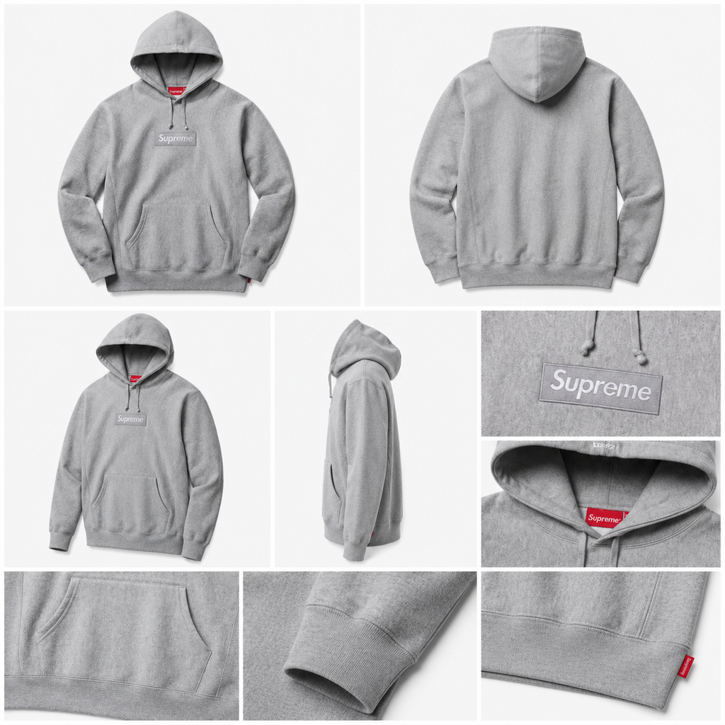 Supreme basic grey hoodie