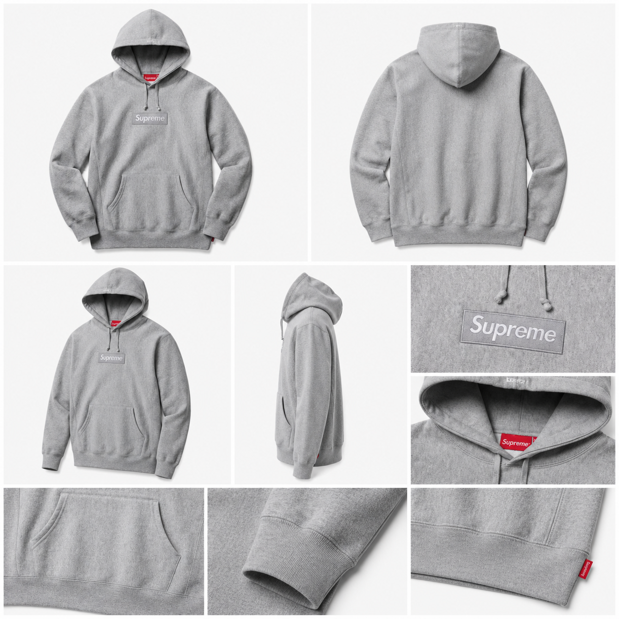 Supreme basic grey hoodie