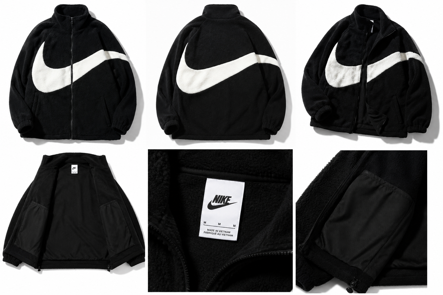 Nike big swoosh trendy black coat