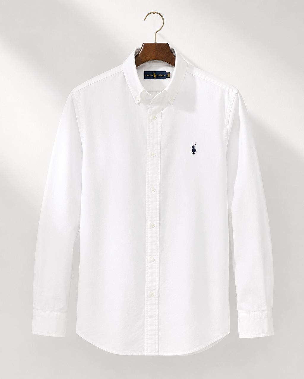 Ralph Lauren White Button-Down Shirt Casual Layering