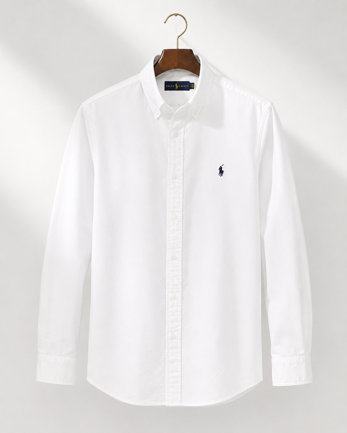 Ralph Lauren White Button-Down Shirt Casual Layering