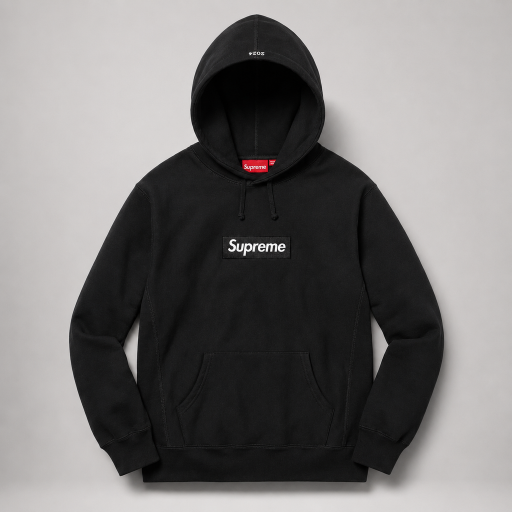 Supreme basic black hoodie