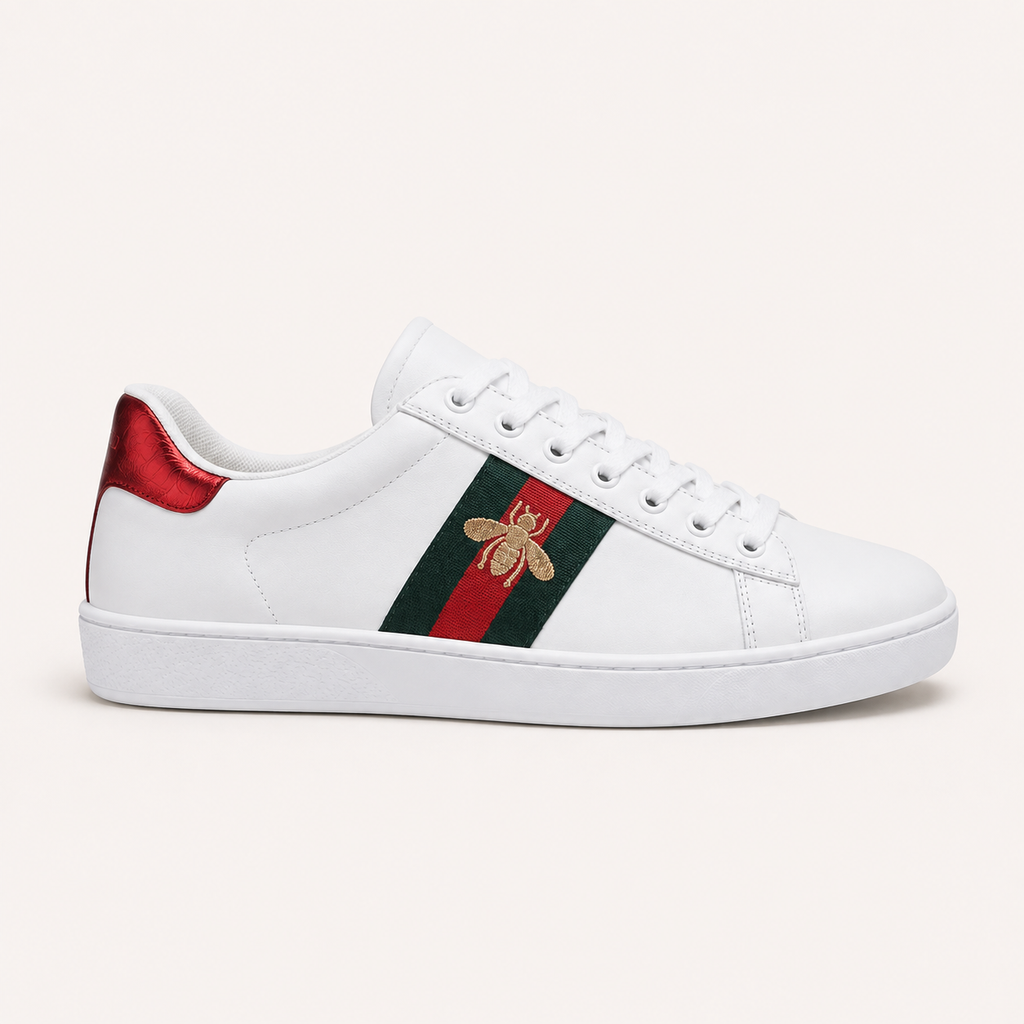 Gucci Bee Series Retro Style White Shoes