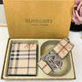 Burberry Check Belt & Card Holder Gift Set