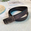 Amiri Resort Logo belt Black Belt Metallic for Travel Looks