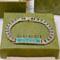 Gucci retro-style silver bracelet