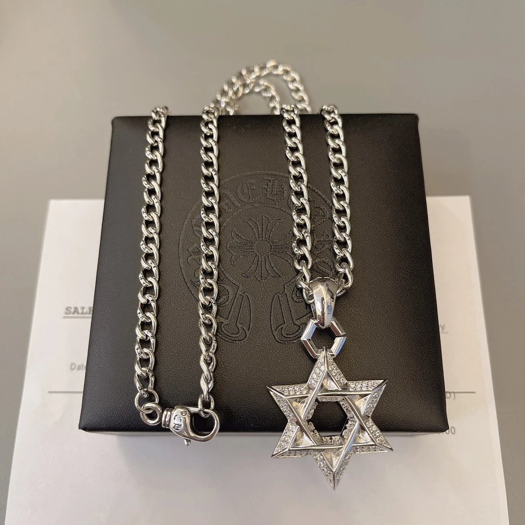 Chrome Hearts Star Style Silver Necklace