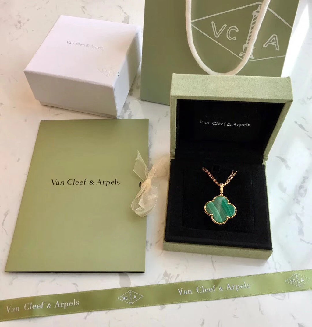 Van Cleef & Arpels Four-leaf Clover Green Necklace