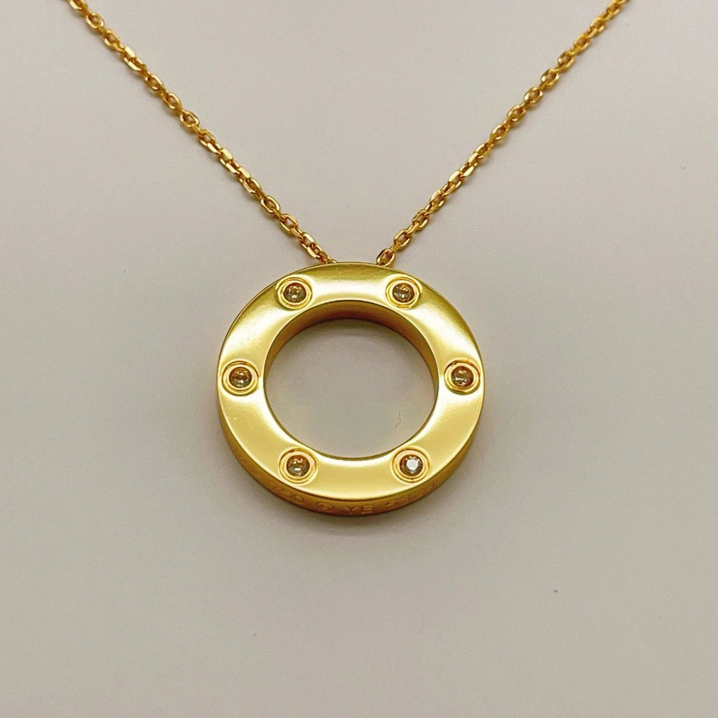 Cartier LOVE series gold necklace