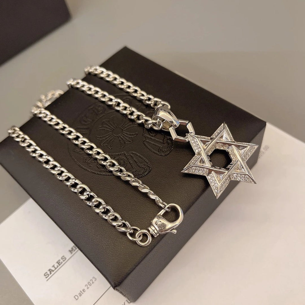 Chrome Hearts Star Style Silver Necklace