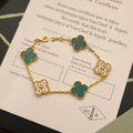 Van Cleef & Arpels Four-leaf Clover Green Bracelet