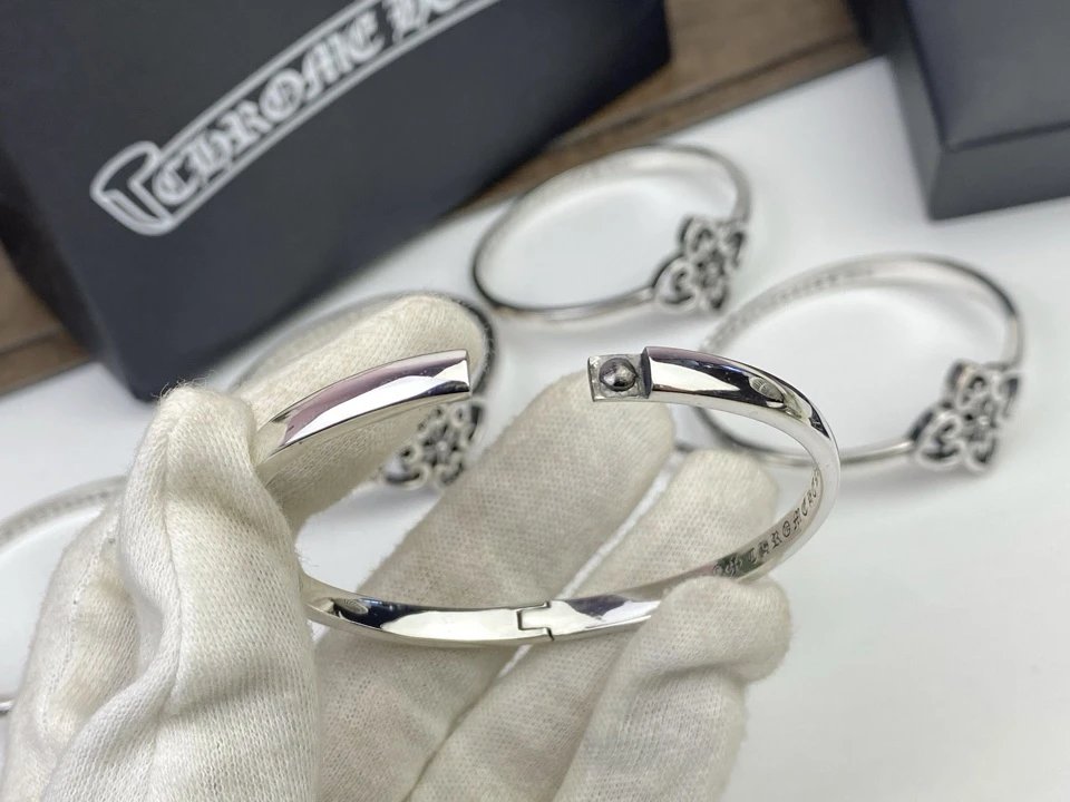 Chrome Hearts Cross Flower Vintage Silver Ring