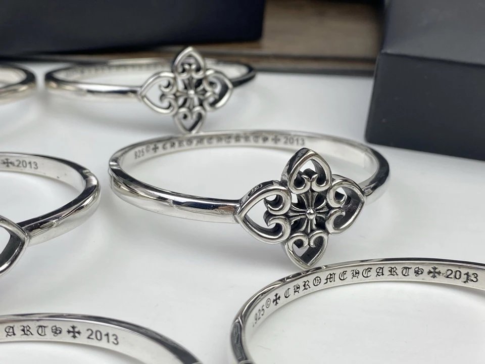 Chrome Hearts Cross Flower Vintage Silver Ring
