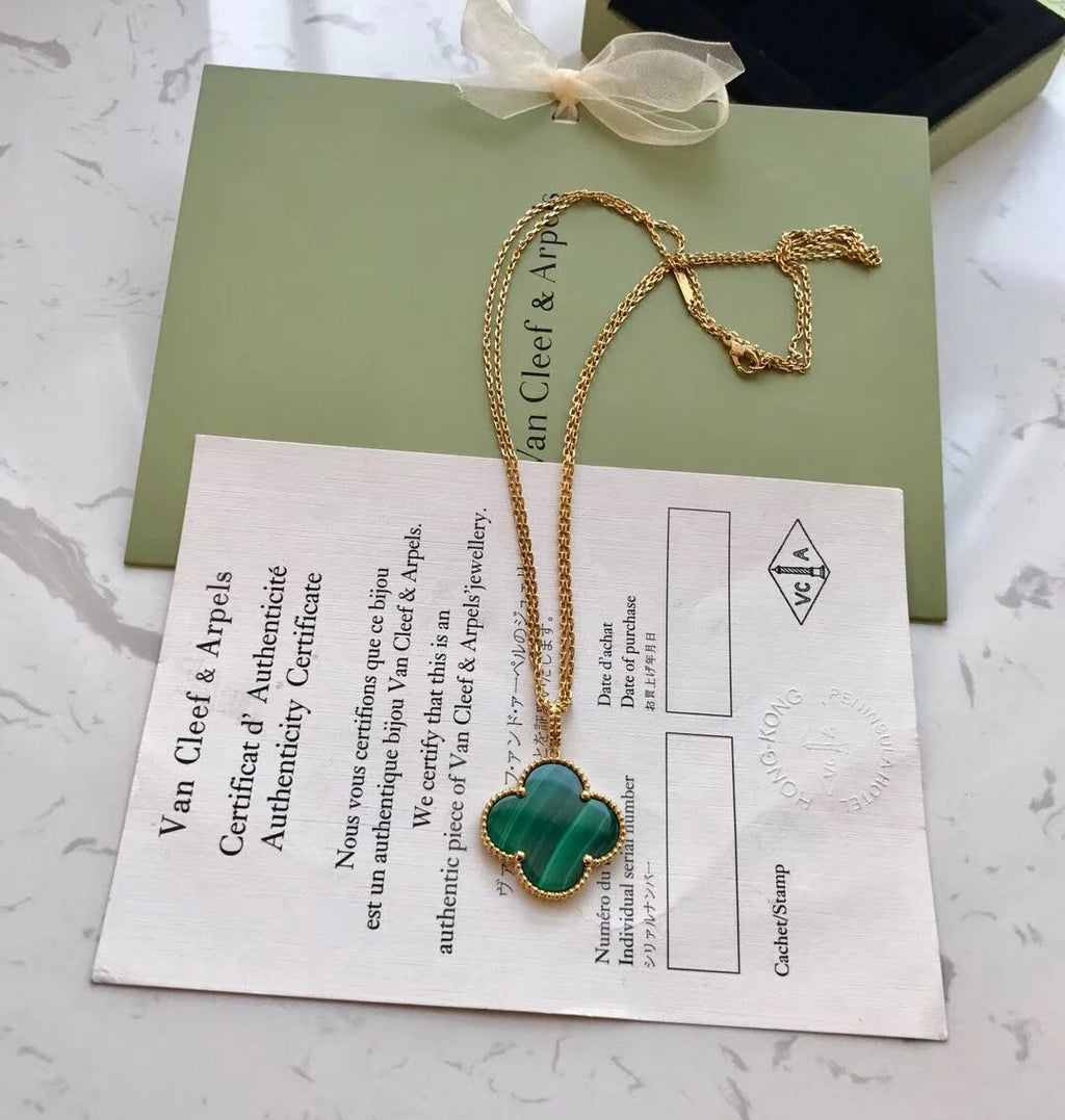 Van Cleef & Arpels Four-leaf Clover Green Necklace