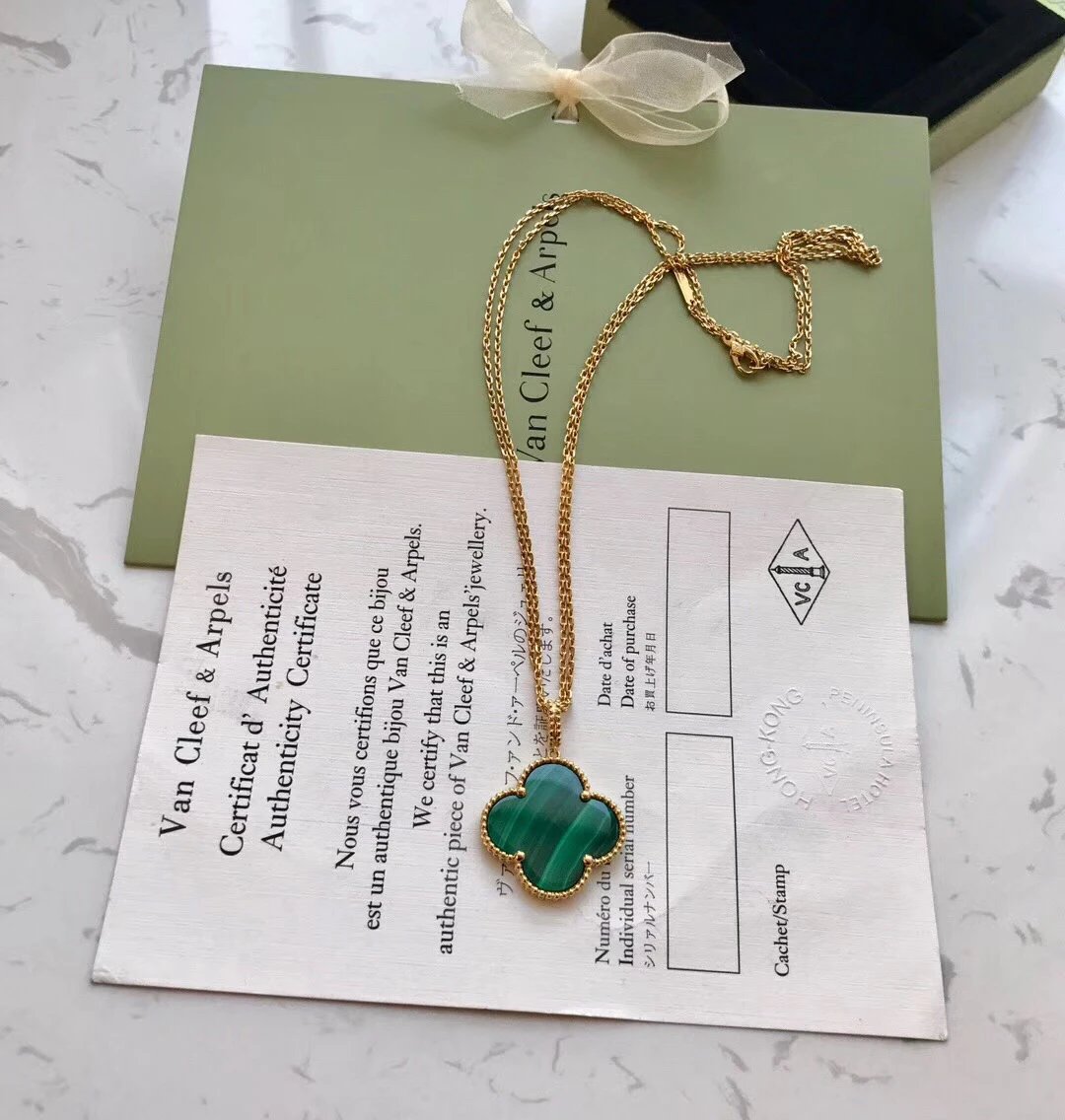 Van Cleef & Arpels Four-leaf Clover Green Necklace
