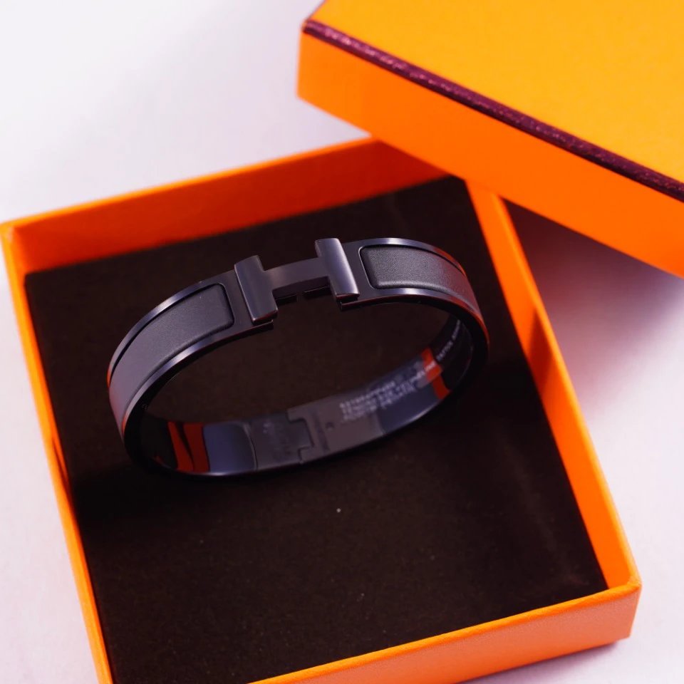 Hermes Sellier Series Black Bracelet