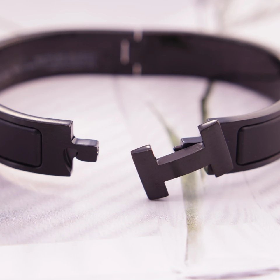 Hermes Sellier Series Black Bracelet