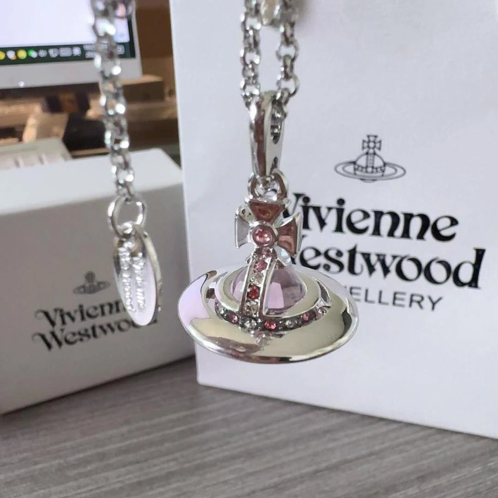 Vivienne Westwood Saturn series silver necklace