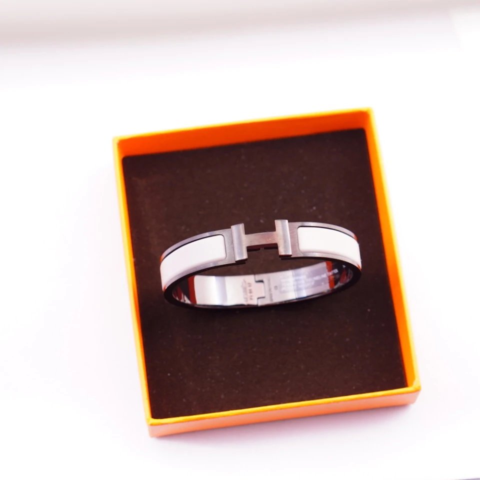 Hermes classic black and white bracelets