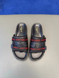 Louis Vuitton Monogram Trendy Black & Red Slide Slippers