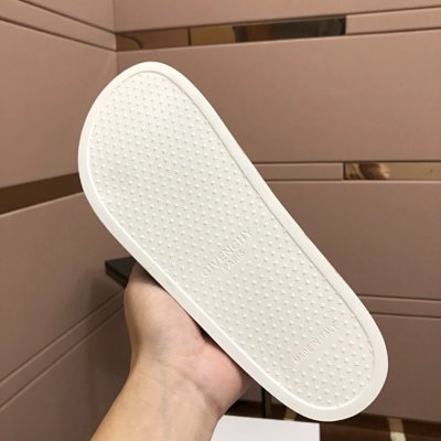 Givenchy Letter-Embossed Casual Blue and White Slippers